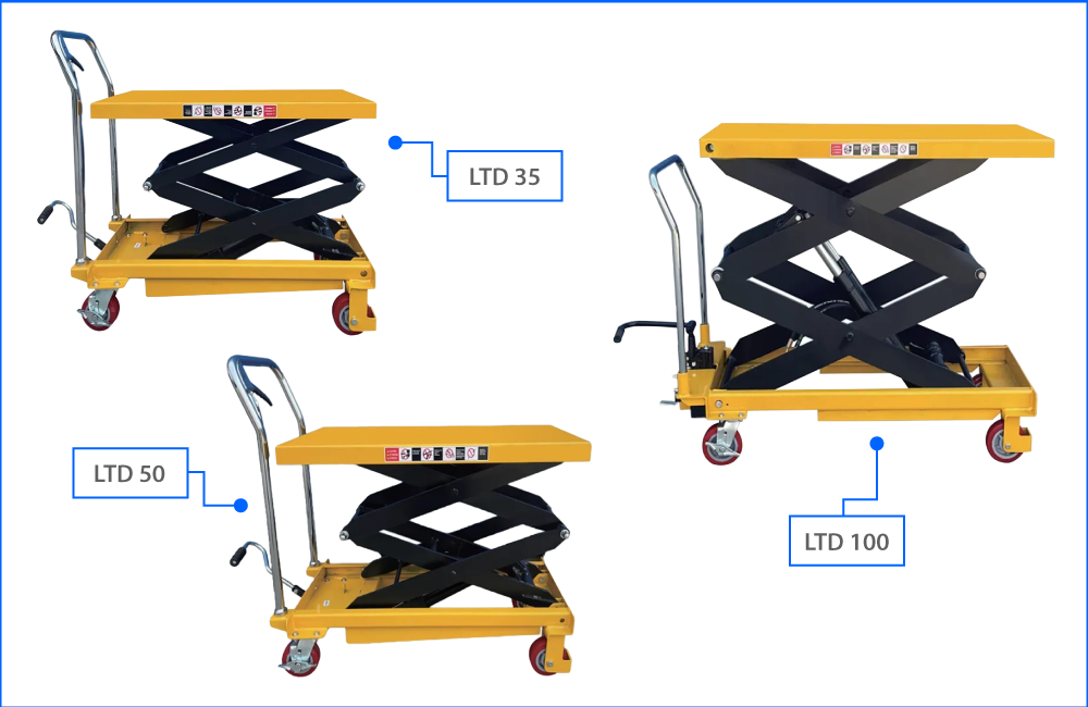 KOMADA Manual Table High Lifter with Double Scissor Lift